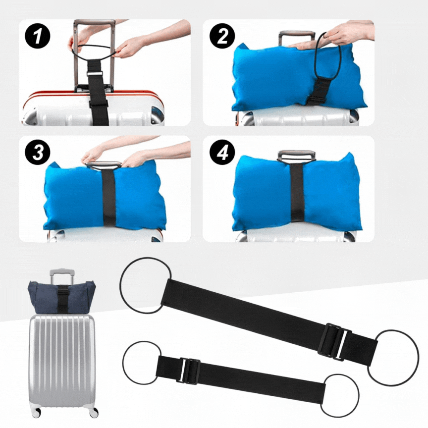 Icone™ LuggageBelt: Elastic Fastening Belt for Luggage